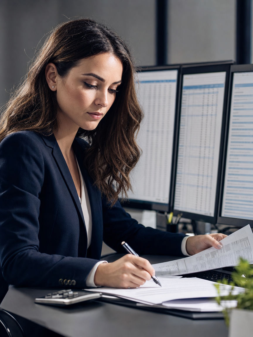 A CountWorks CPA working on financial reports